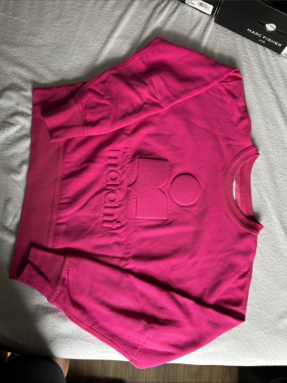 Isabel Marant Hot Pink Embossed Logo Crewneck Sweatshirt